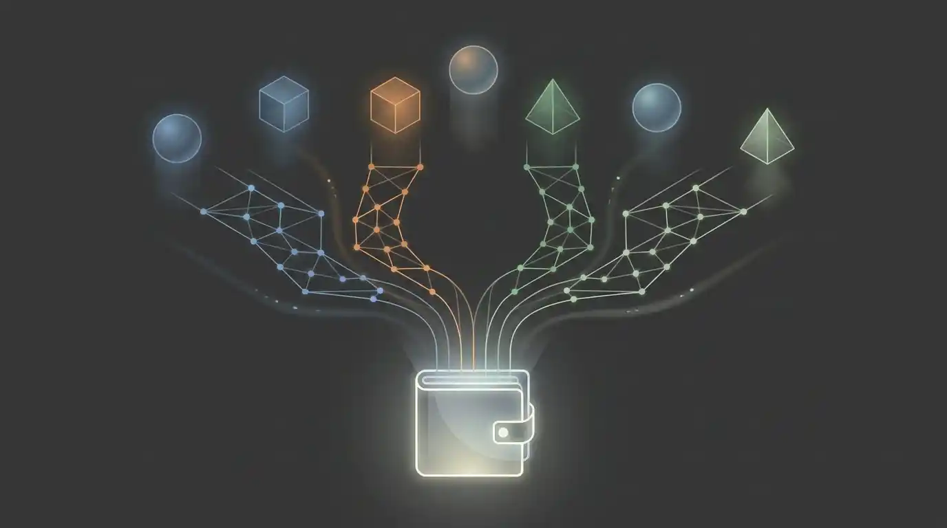 Minh họa trung lập nhiều tuyến blockchain dùng để nạp và rút crypto tại CHEXX